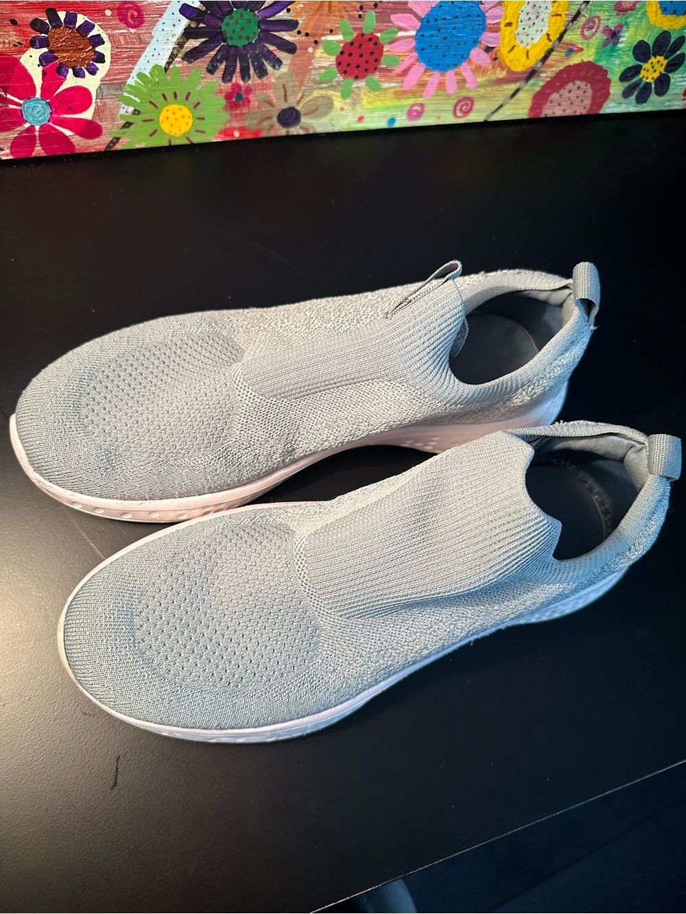 Avia Light Gray Slip-On Knit Athletic Shoes